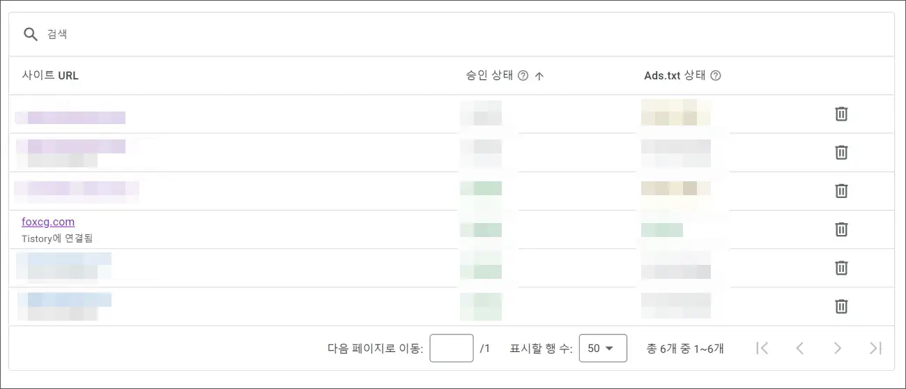 구글 애드센스 사이트 관리 메뉴