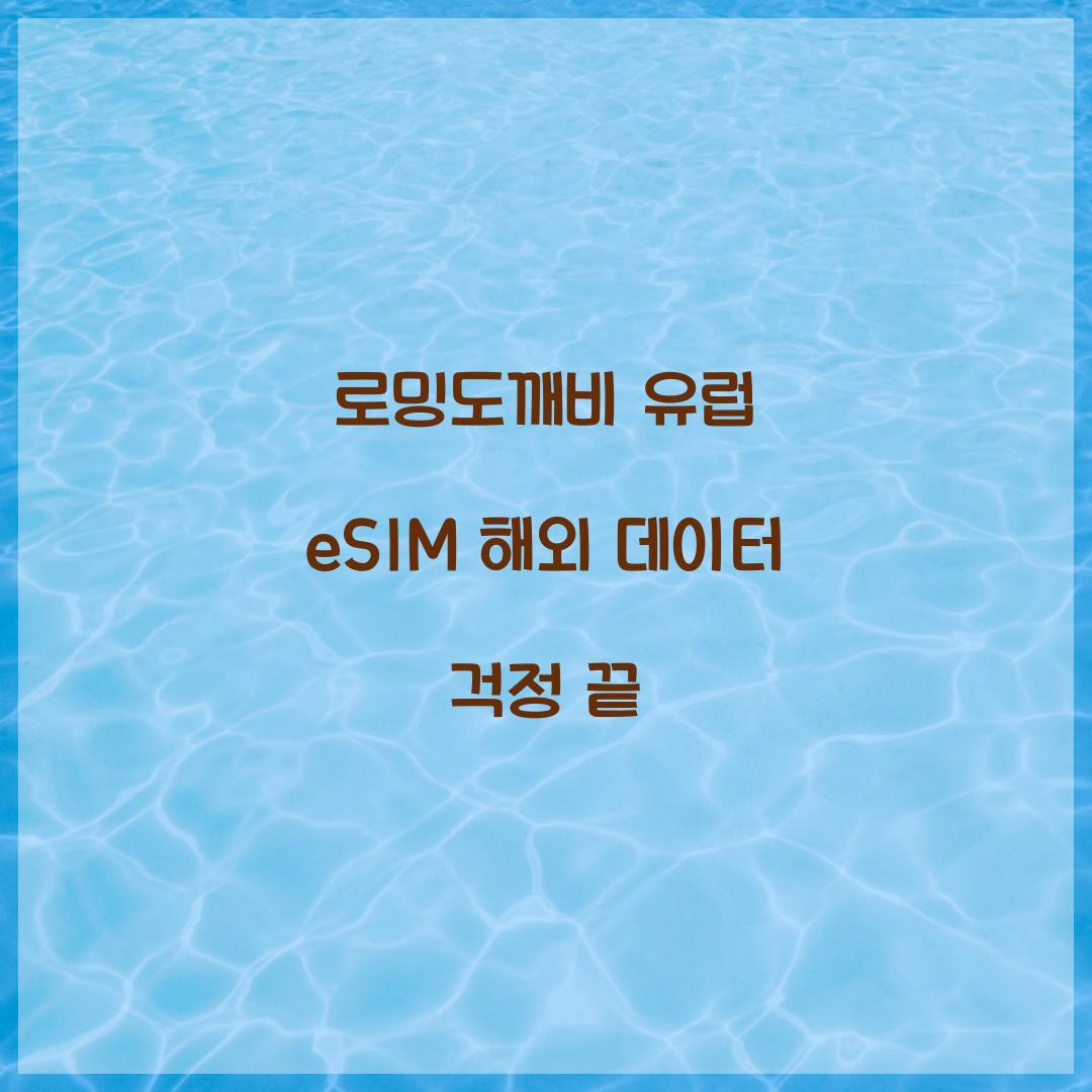 로밍도깨비 유럽 eSIM