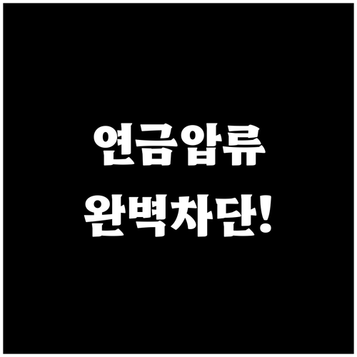 기초연금과 장애인연금 압류 원천 차단..