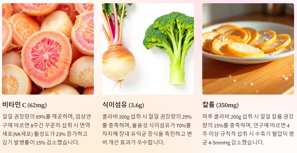 콜라비의 주요영양성분