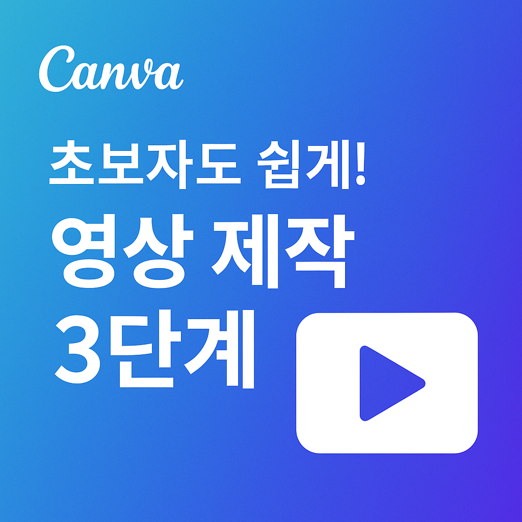 Canva 초보자도 쉽게! 영상 제작 3단계 가이드