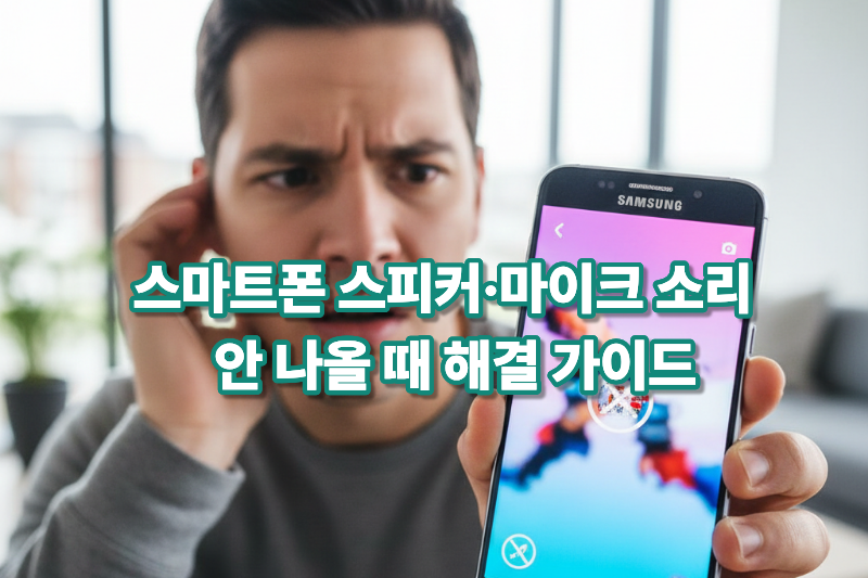스마트폰 스피커 및 마이크 소리 안 나올 때 해결 방법