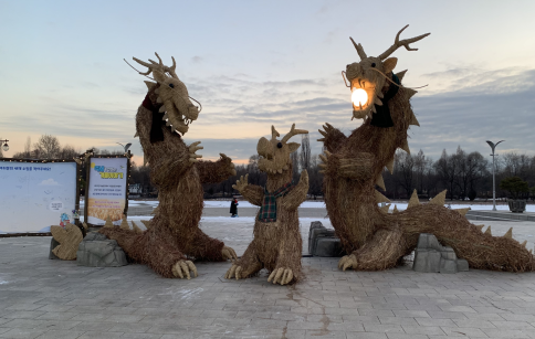 월드컵공원 갑진년 억새 용가족