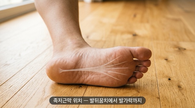 족저근막 위치 발뒤꿈치 구조