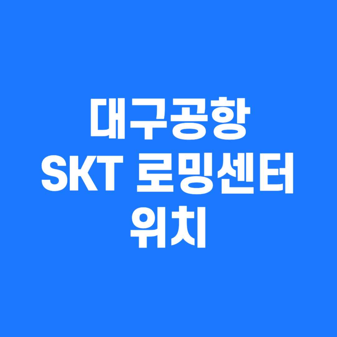 SKT 대구공항 로밍센터 위치