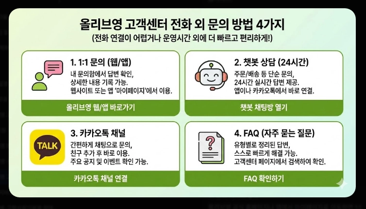 올리브영 고객센터 전화번호 바로연결