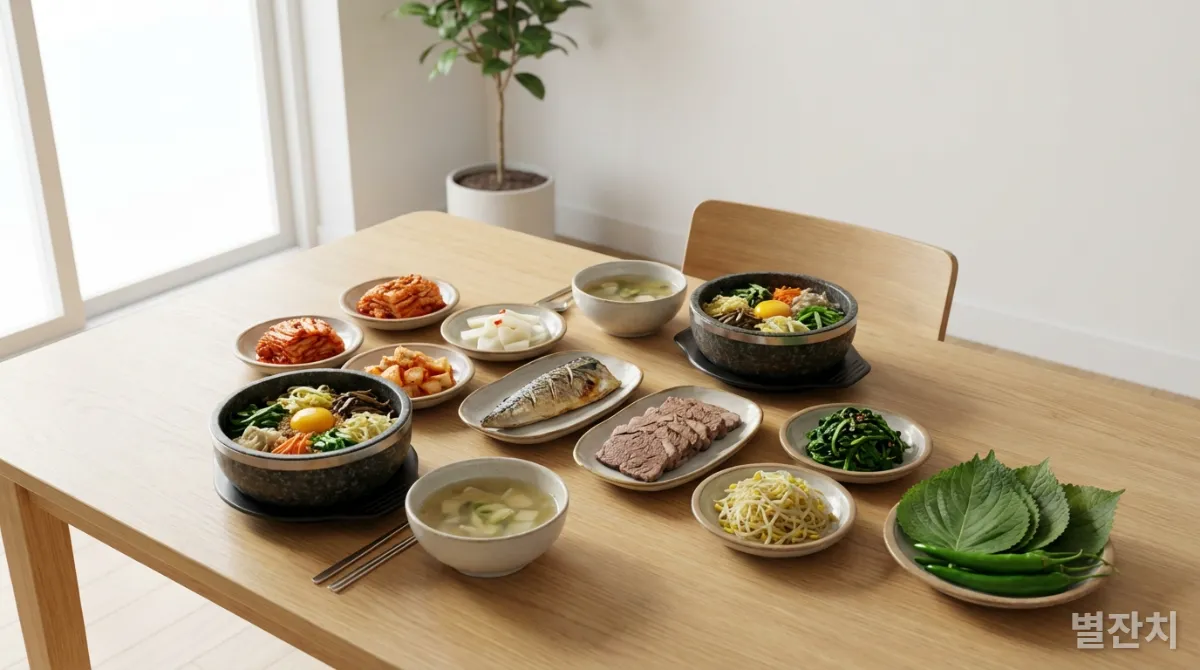 뇌 건강에 좋은 다양한 한국 음식