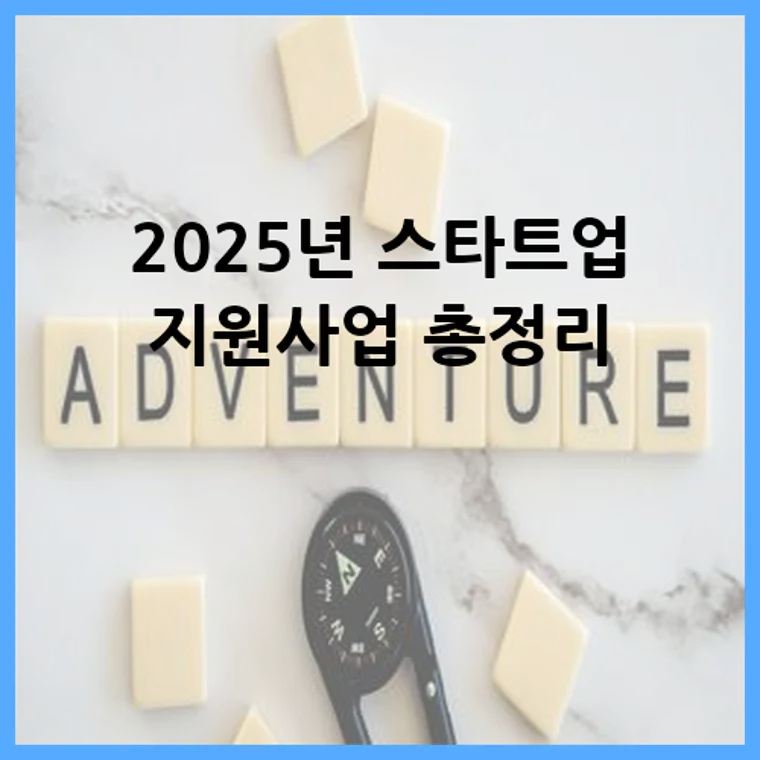 2025년 스타트업 지원사업 총정리