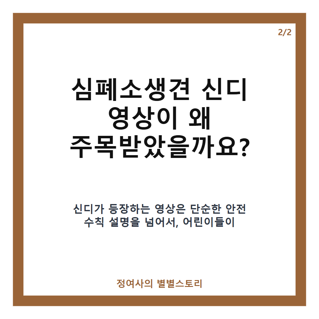 두 발로 가슴 &lsquo;꾹꾹&rsquo; 누르는 심폐소생견 신디, 180만 뷰 기록한 안전교육 영상 카드뉴스 3