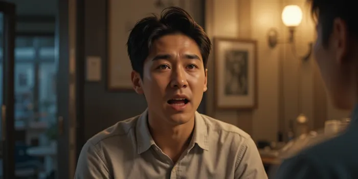 감정 트리거에 반응하는 남성