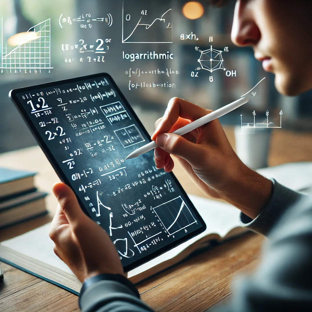 수능 수학 기출 분석하는 학생