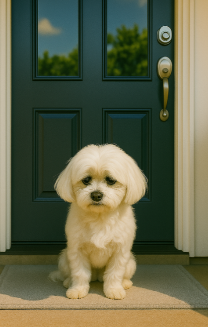 강아지 분리불안 사진