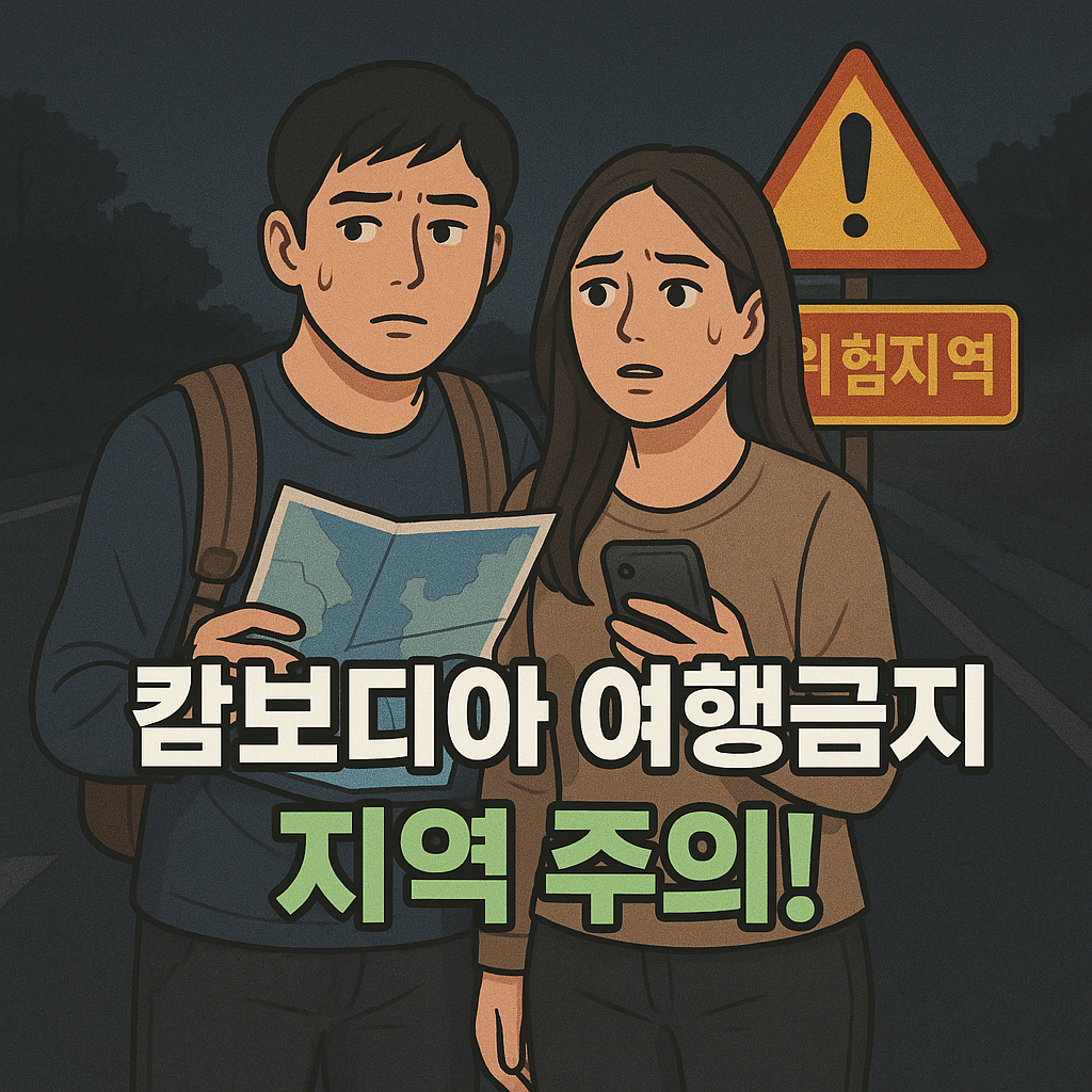 캄보디아 여행금지 지역 주의!