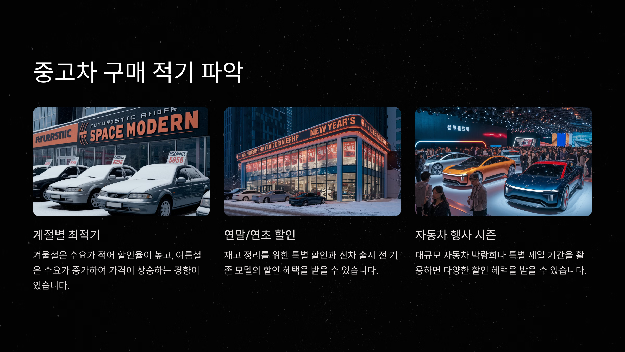 중고차 구매 최적의 타이밍