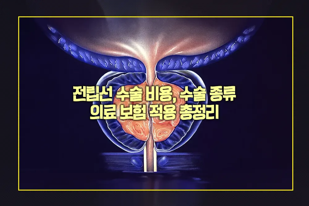 전립선 수술비용 수술종류 의료보험적용