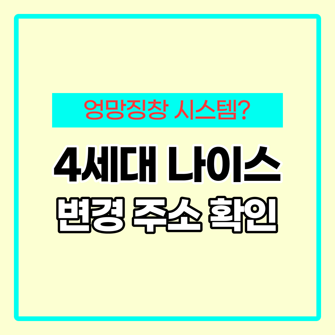 4세대 나이스 주소