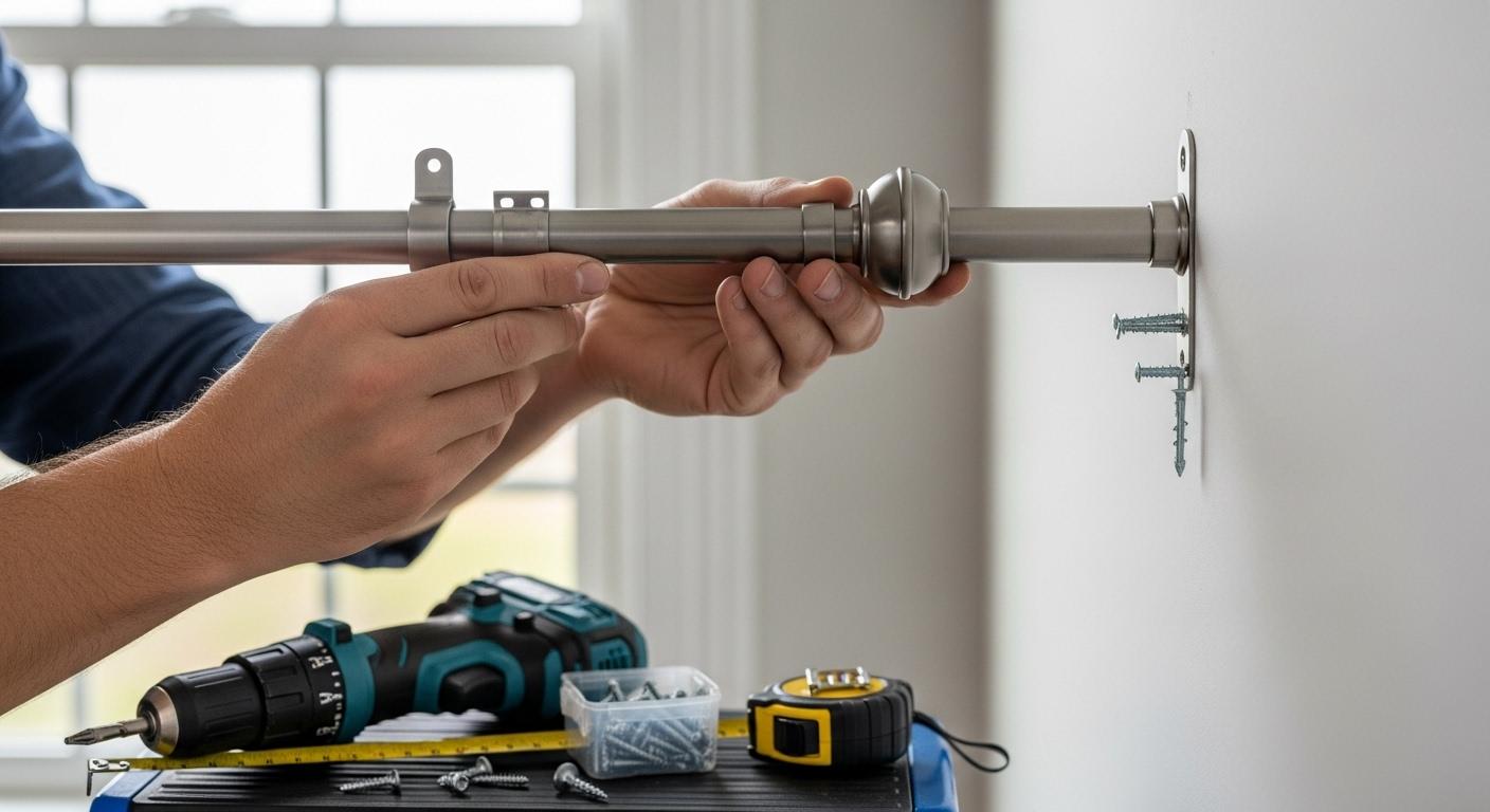 커텐 행거 설치