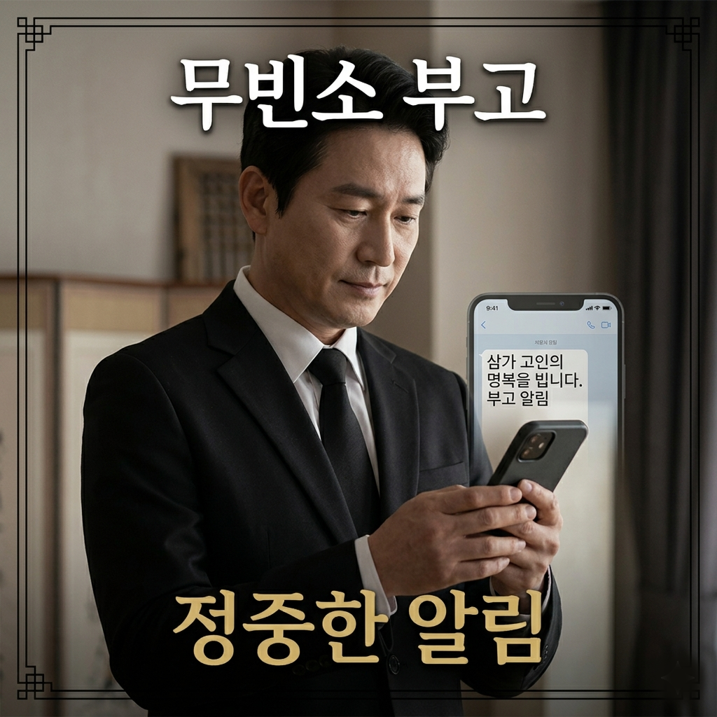 무빈소 장례 시 부고장 정중하게 보내는 법
