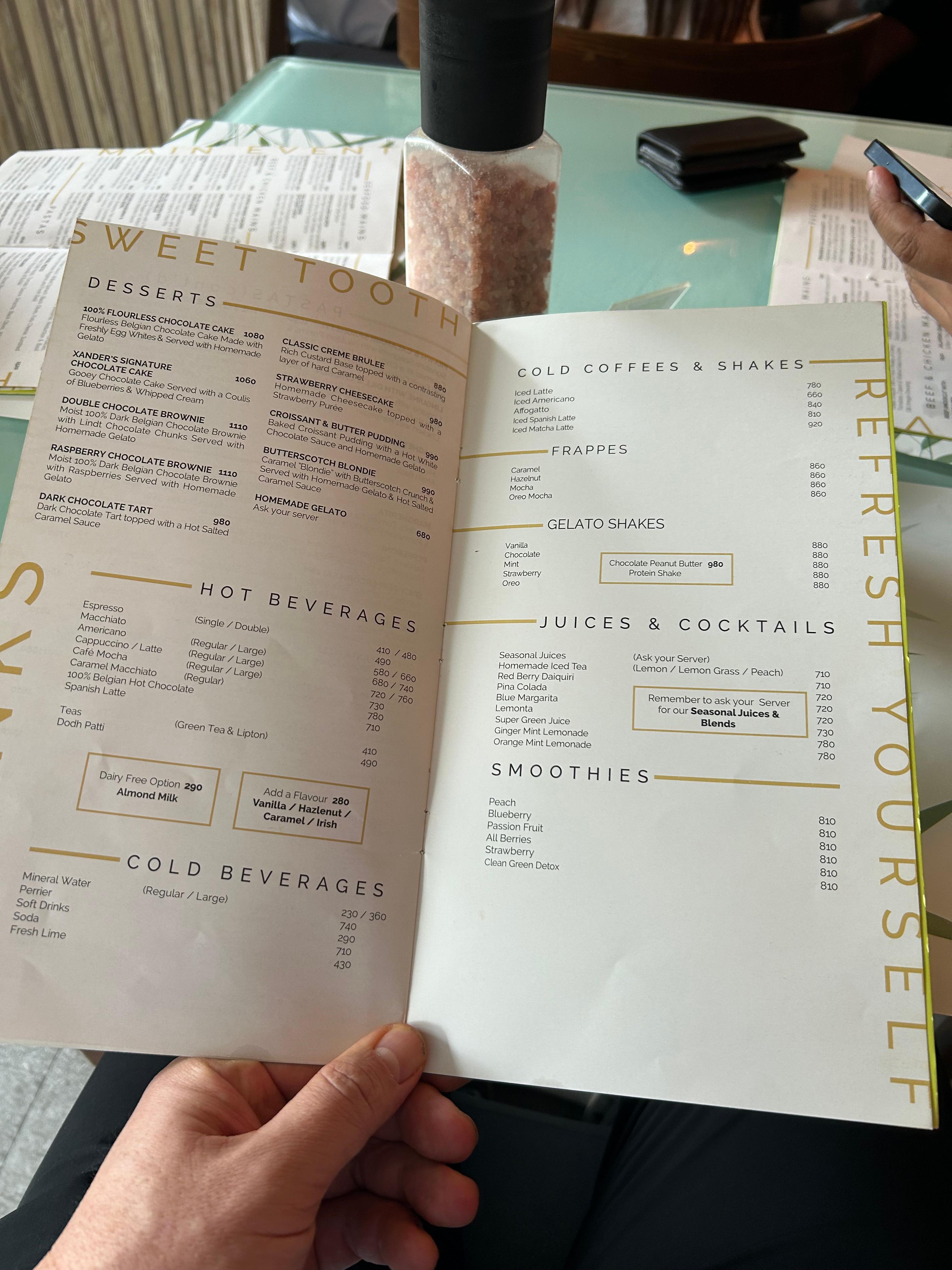 Xander&amp;#39;s Menu