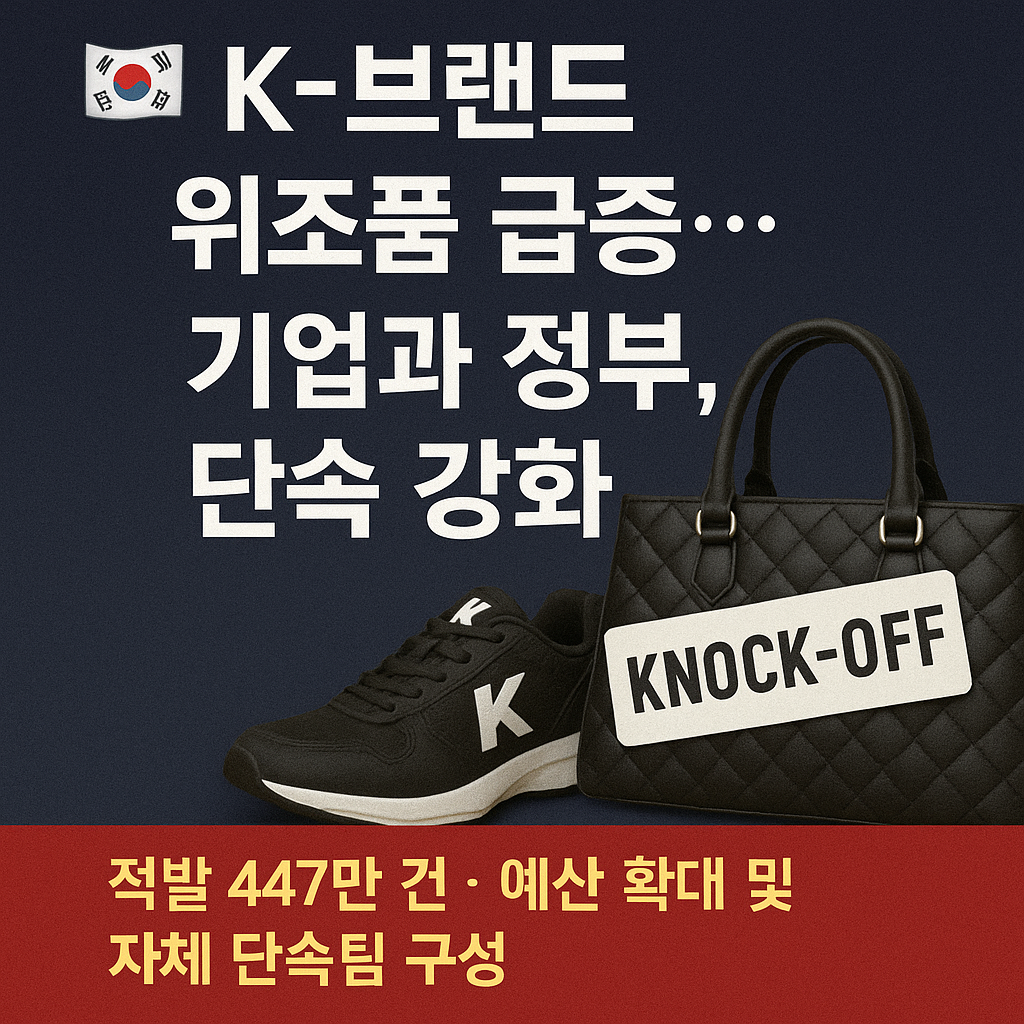 K-브랜드 위조품 급증…기업과 정부, 단속 강화