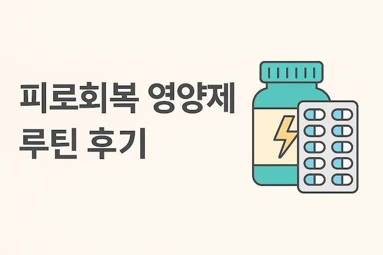 피로회복 영양제 루틴 후기