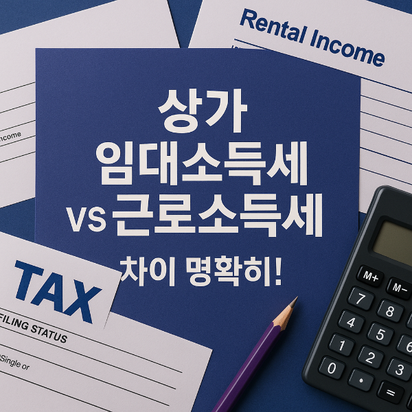 상가 임대소득세와 근로소득세 차이 썸네일 이미지입니다.