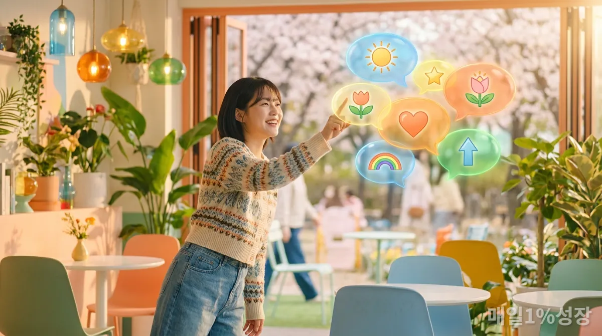 긍정적인 생각으로 뇌 회로를 재편하는 한국인의 모습