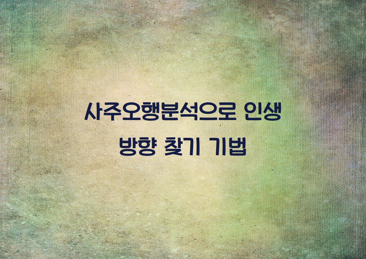 사주오행분석