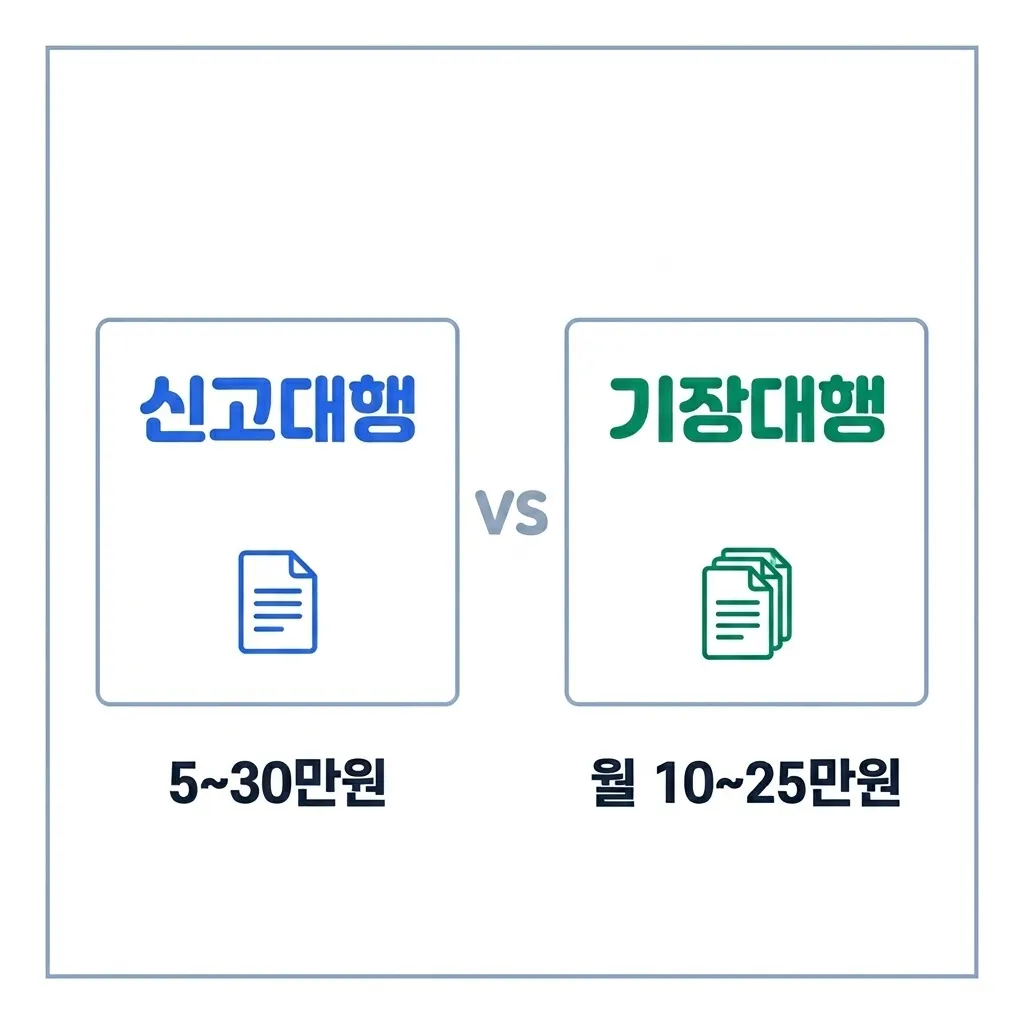 세무사 신고대행과 기장대행 차이 개념 정리