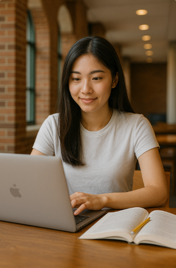 공부하는 대학생