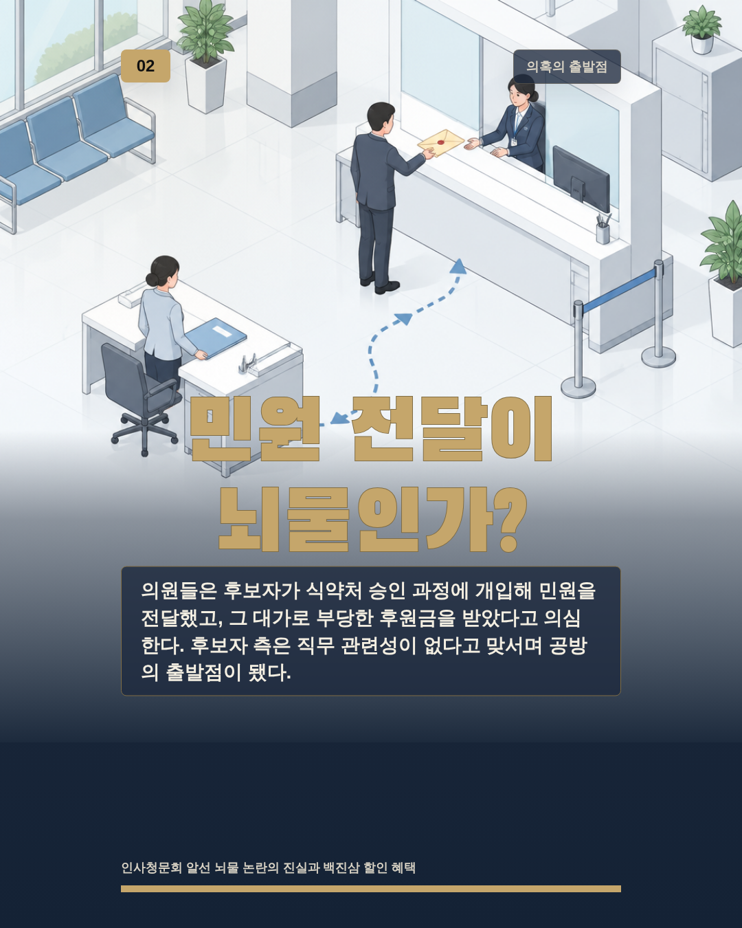 민원 전달이 뇌물인가?