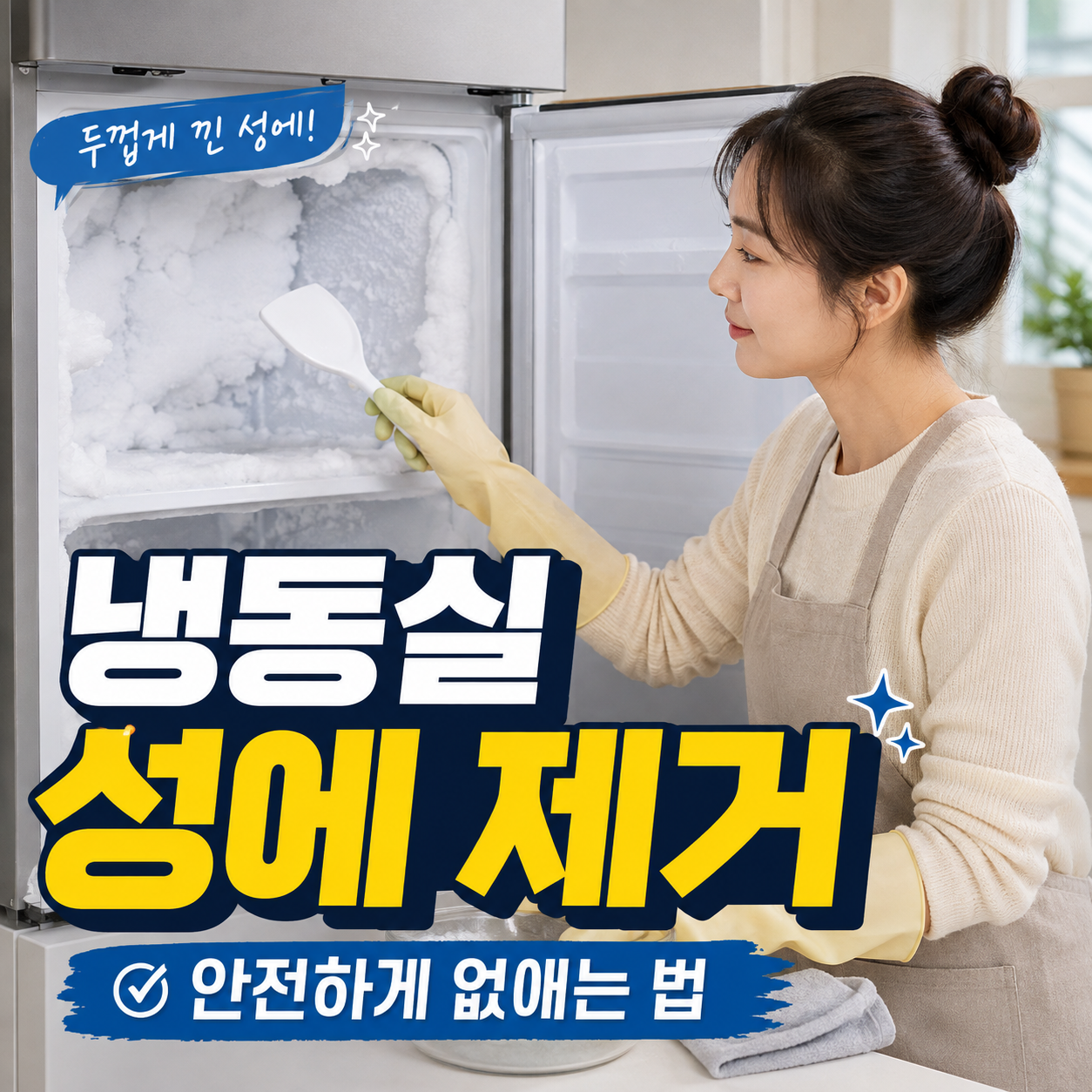 냉동실 성에 제거