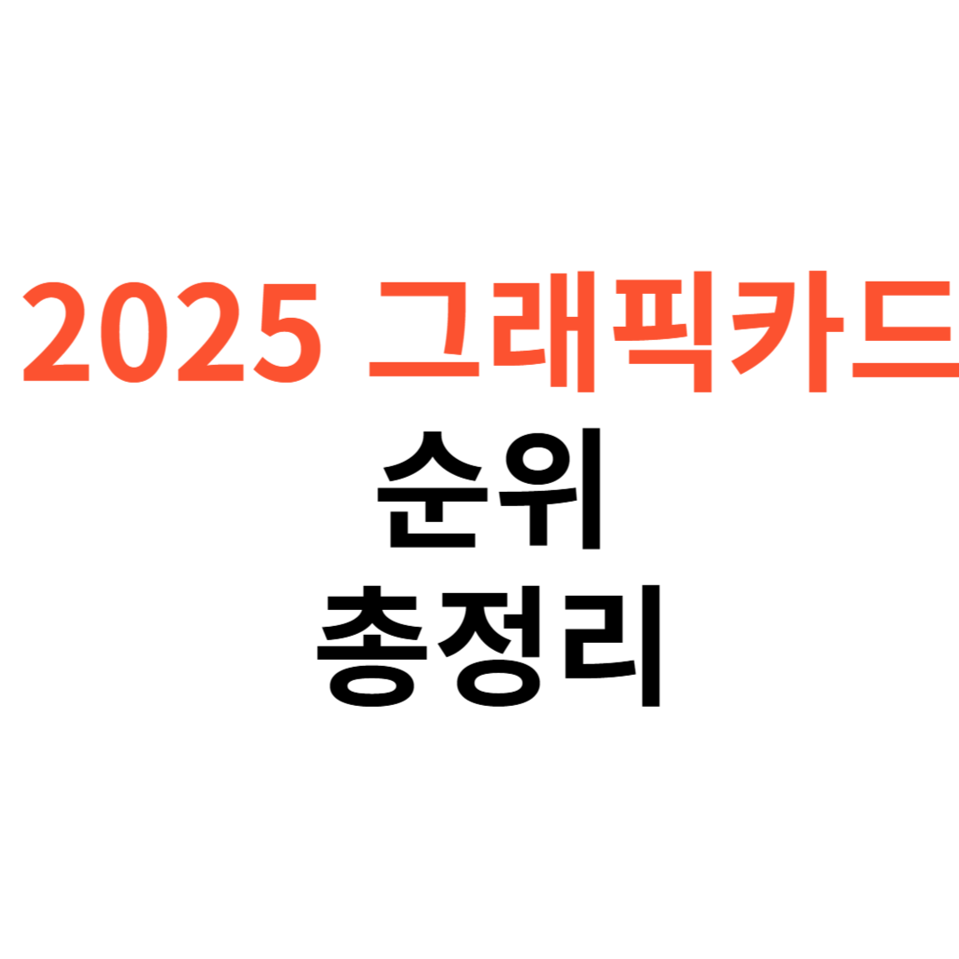 2025 그래픽카드 성능 순위