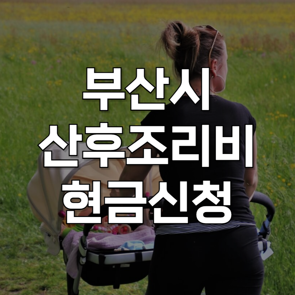 현금으로 받는 부산시 산후조리원 지원금, 놓치지 말고 신청하세요!