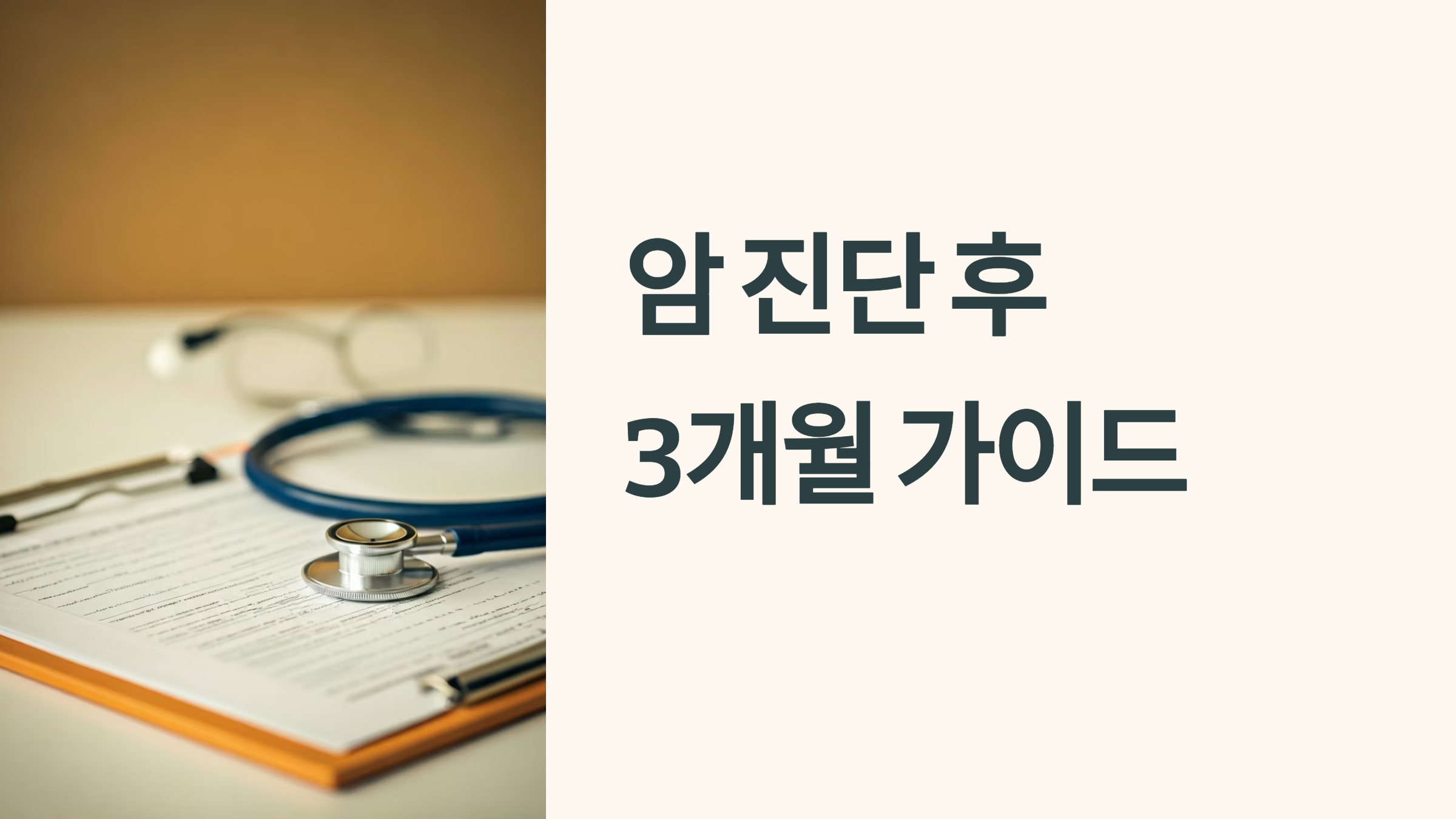 암진단 후 3개월동안 해야할 서류 및 절차