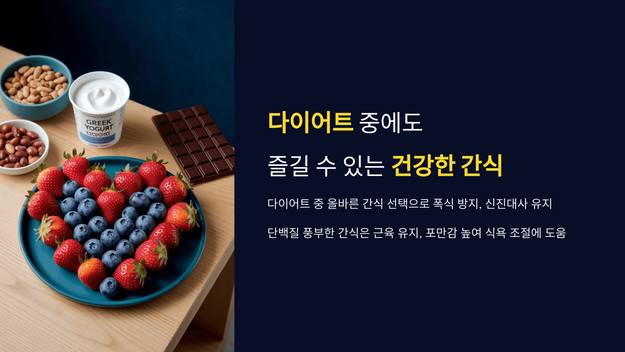 다이어트 중에도 군것질 OK? 먹어도 되는 간식 추천