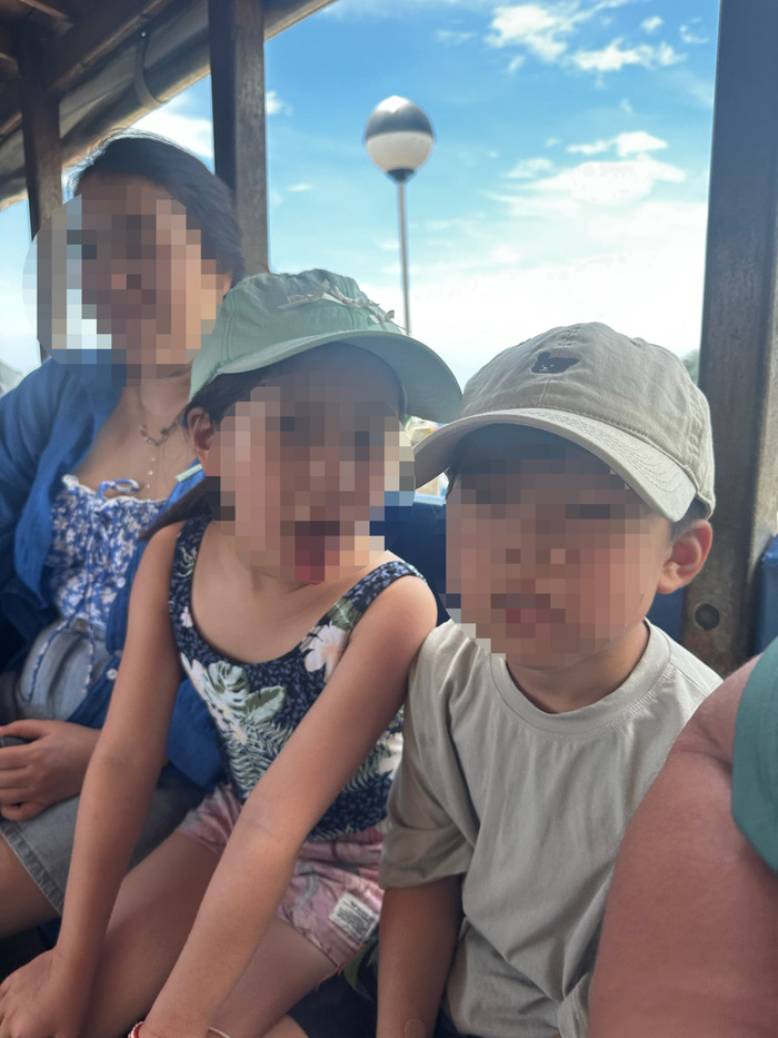 씨너리 카타마란 팡아만 투어를 앞두고 기대한 아이들