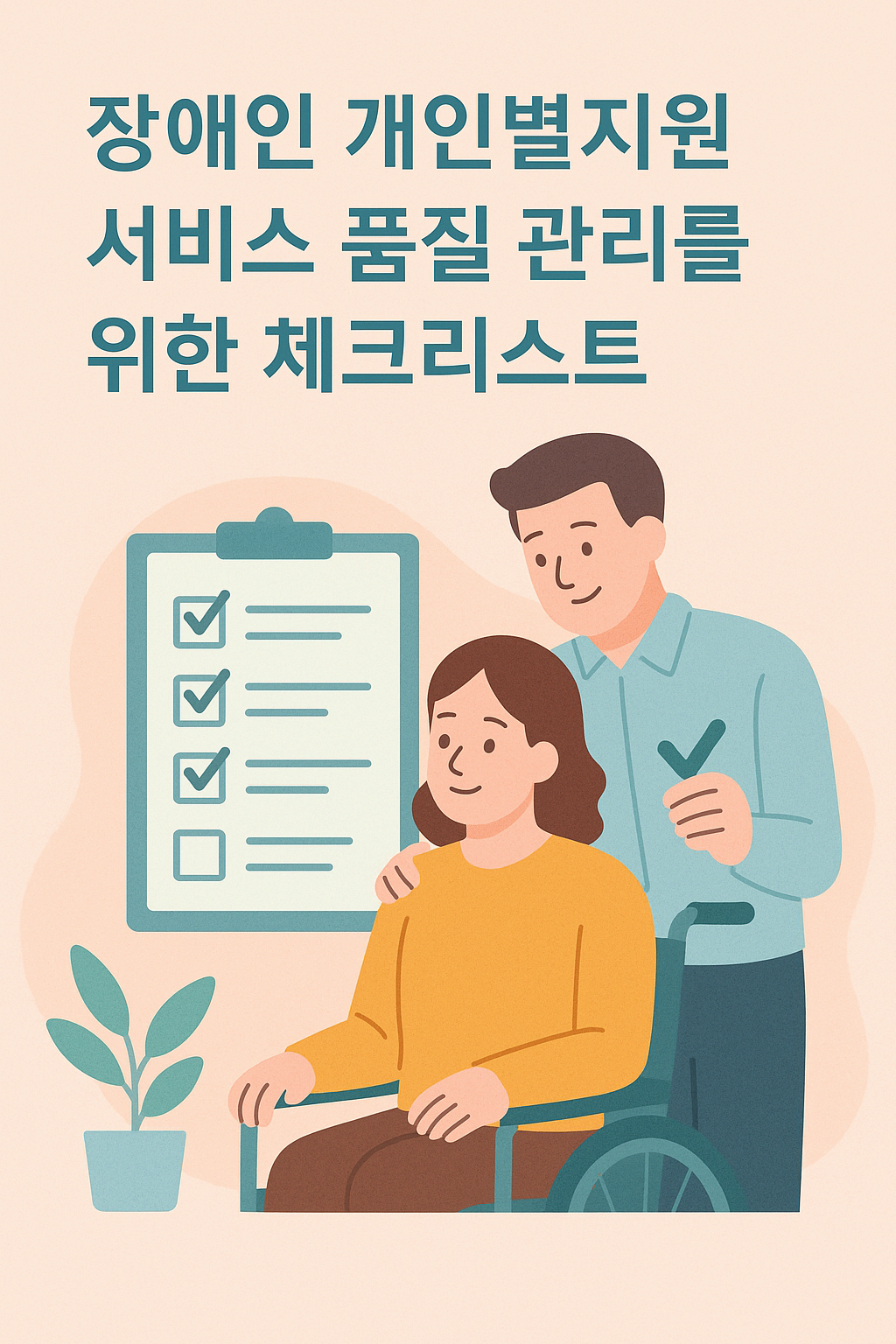 장애인 개인별지원은 단순한 지원 서비스가 아니라 당사자의 삶을 변화시키는 핵심 도구입니다. 따라서 품질 관리는 선택이 아닌 필수입니다.
