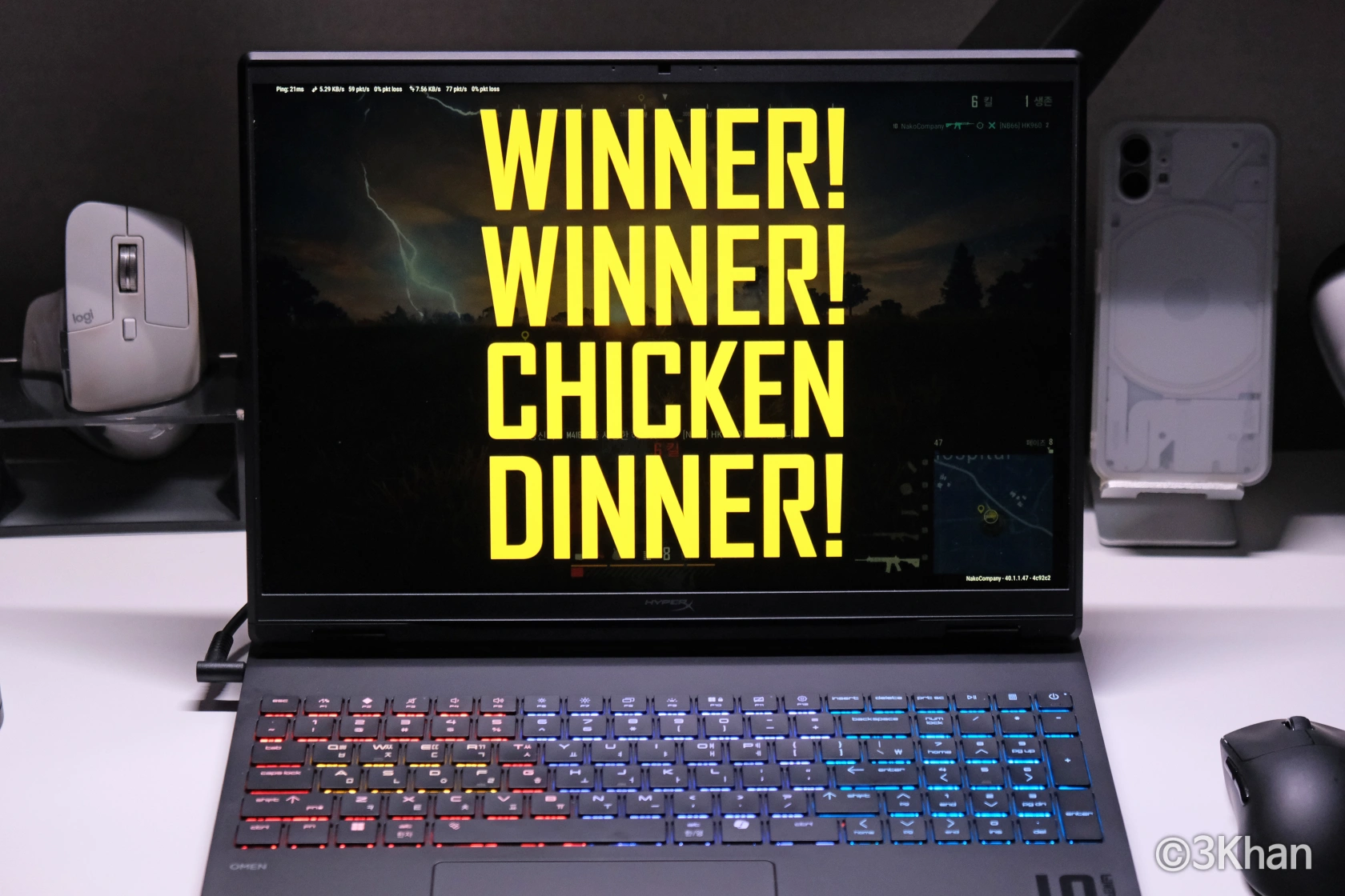 HP HyperX OMEN 15 24GB 램 1TB SSD RTX 5060 가성비 게이밍 노트북 사용 모습