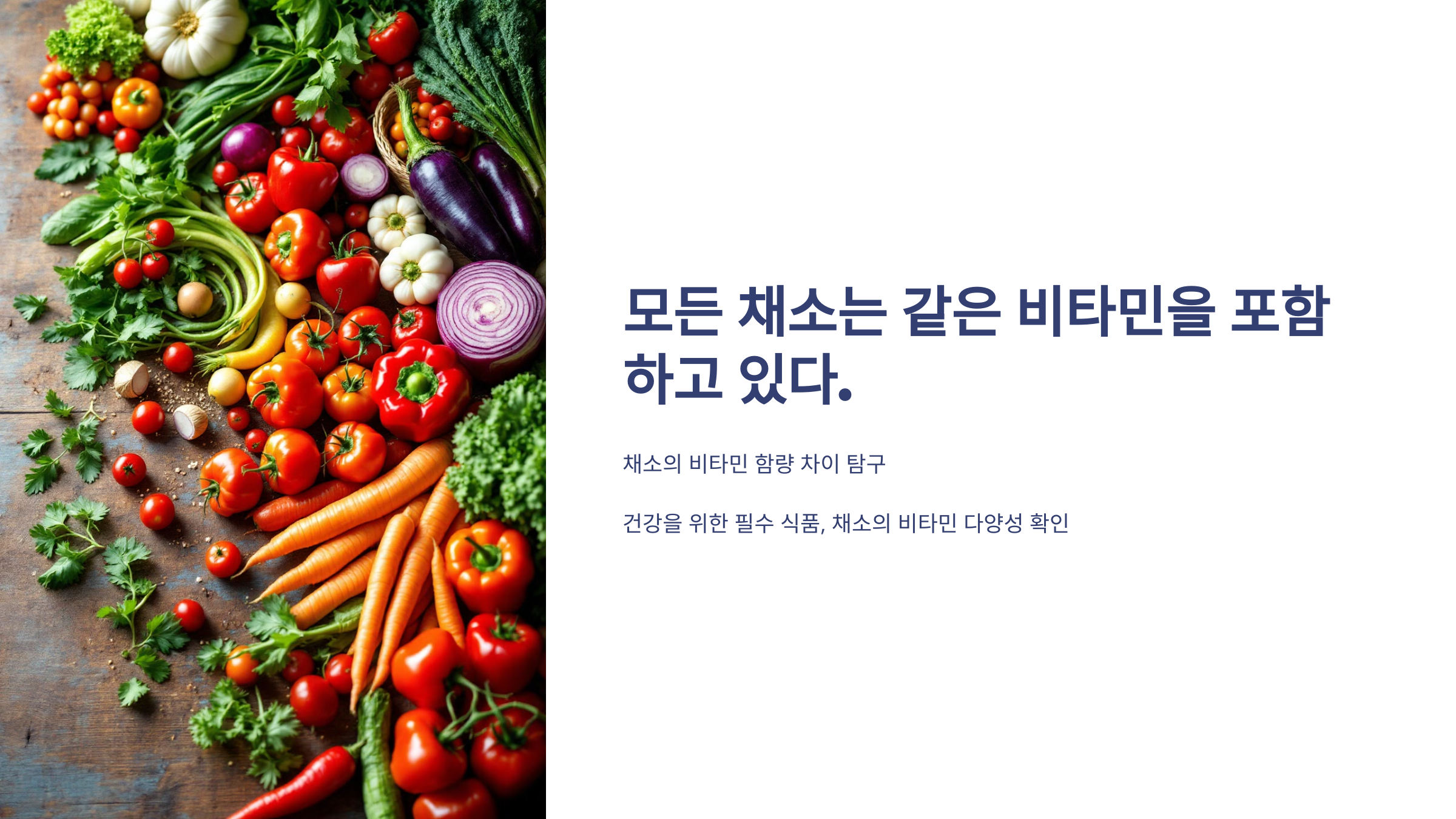 모든 채소는 같은 비타민을 포함하고 있다?