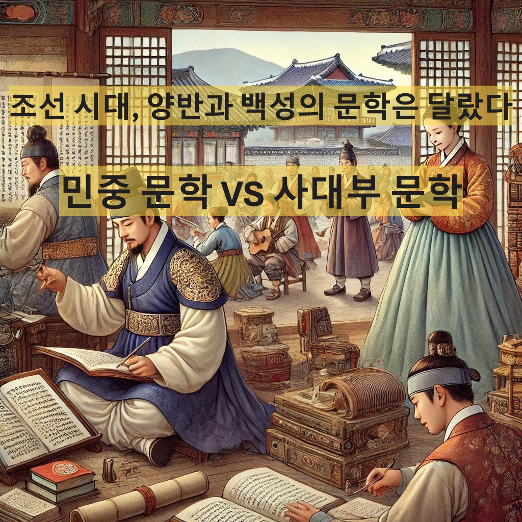 조선 시대 문학-민중문학-사대부문학