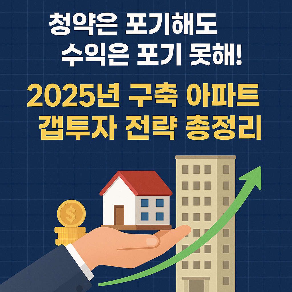 “청약은 포기했어도 수익은 포기 못해! 2025년 구축 아파트 갭투자 전략 총정리”