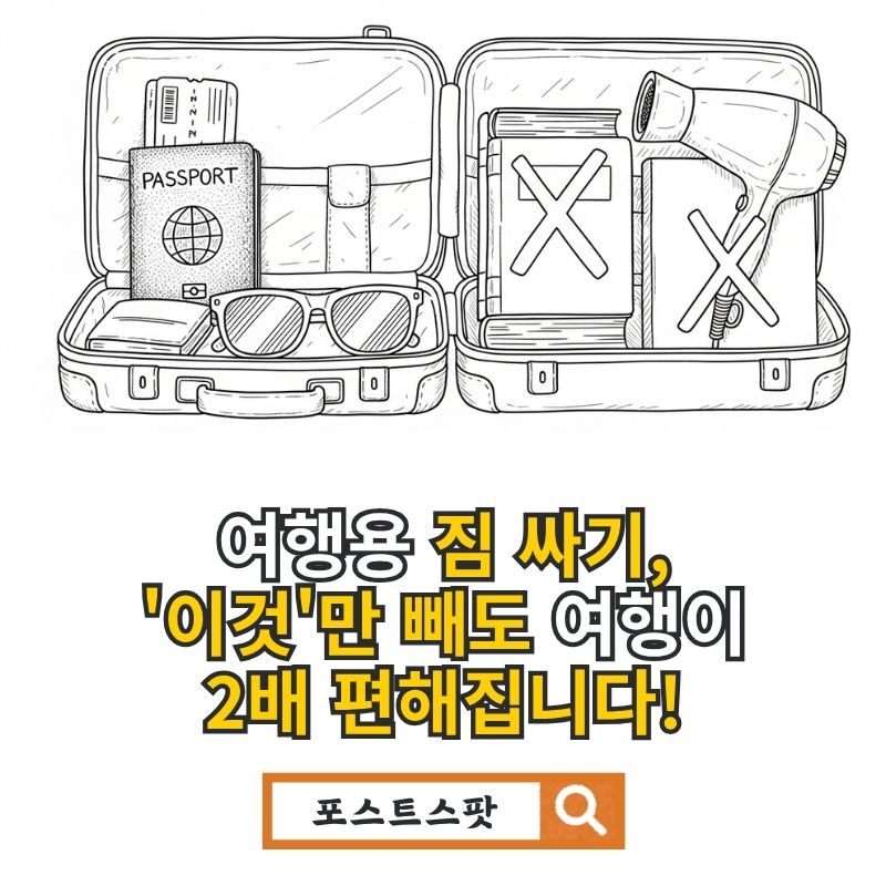 여행 필수 준비물과 불필요한 짐 구분하기