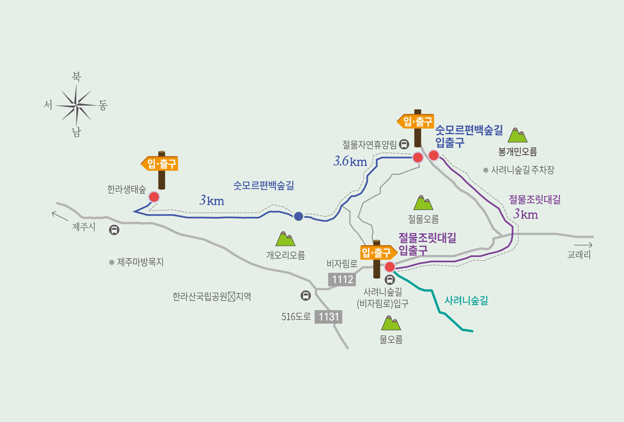 제주 국가숲길 9곳 가이드