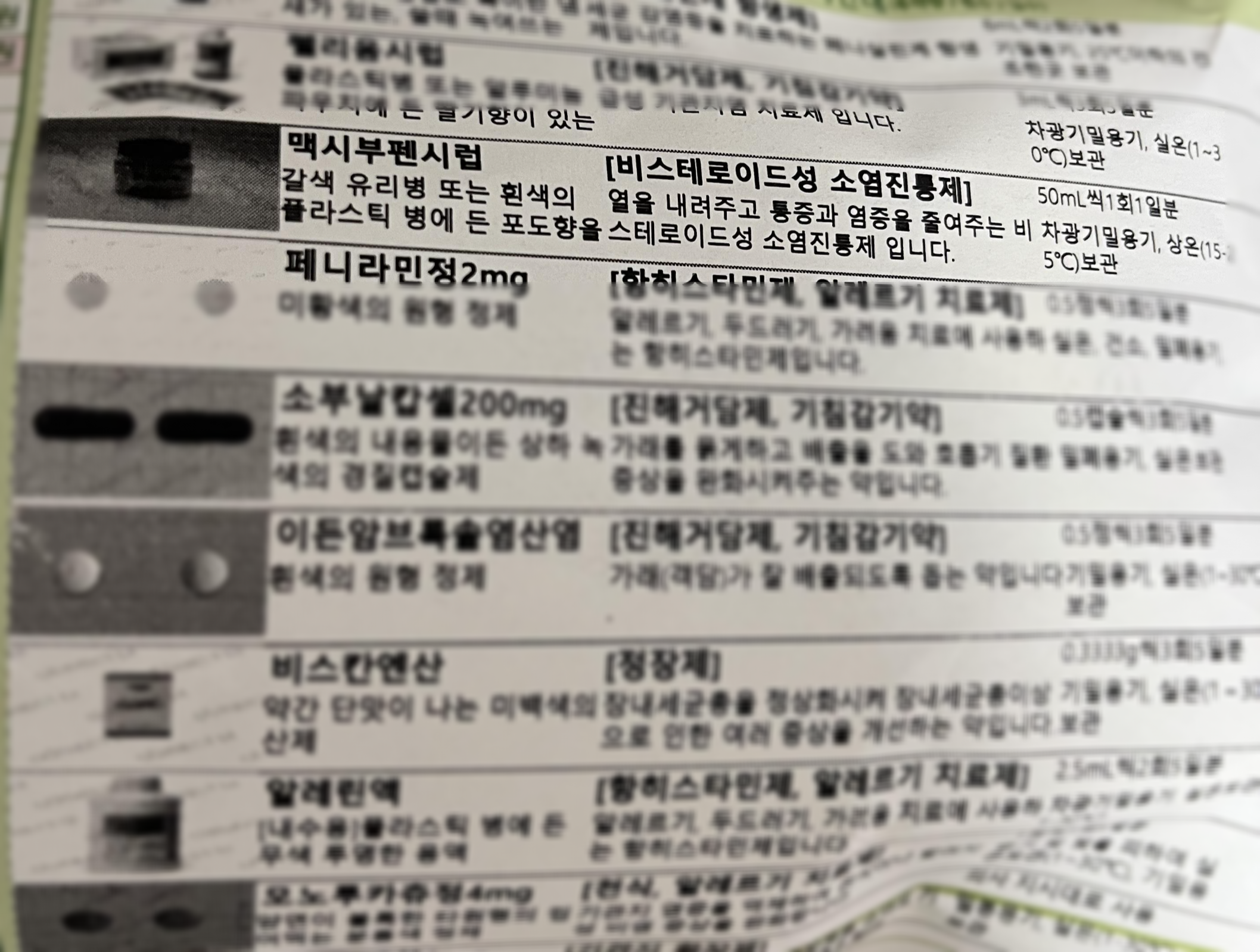 해열제-처방-약-봉투