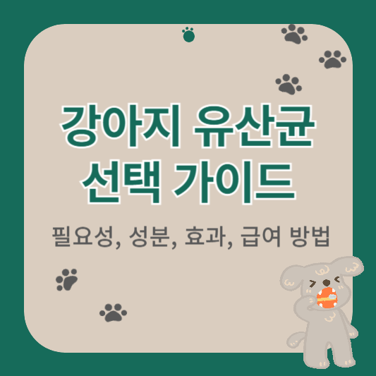 강아지 유산균