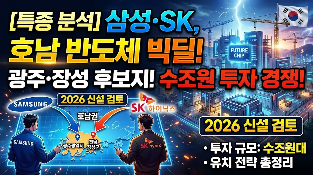 삼성전자&middot;SK하이닉스 호남 반도체 공장 신설 검토 &mdash; 광주&middot;전남 장성 후보지&middot;수조원 투자 총정리 2026