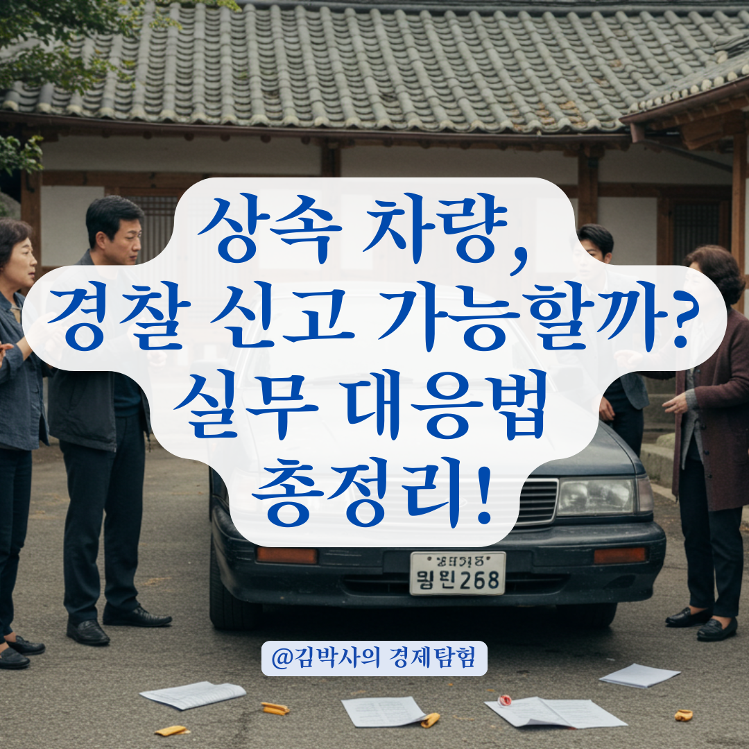 상속받은 차량인데 못 팔게 막는다면? 경찰 신고 가능 상황과 실무 방법 정리.