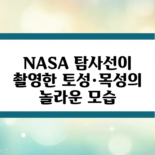 NASA 탐사선이 촬영한 토성·목성의 놀라운 모습