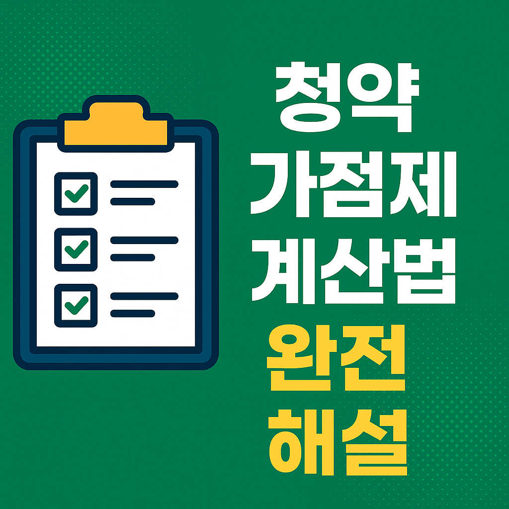 청약 가점제 계산법